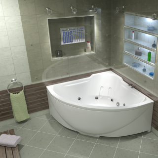 Акриловая ванна Bas Модена 150x150 см без гидромассажа